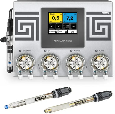 ASEKO ASIN Aqua HOME REDOX med digitaldisplay och 4 doserpumpar