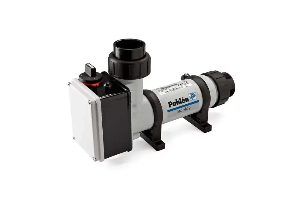 Pahlén Aqua Compact elvärmare 3-18kW för badtunna i silver-svart design