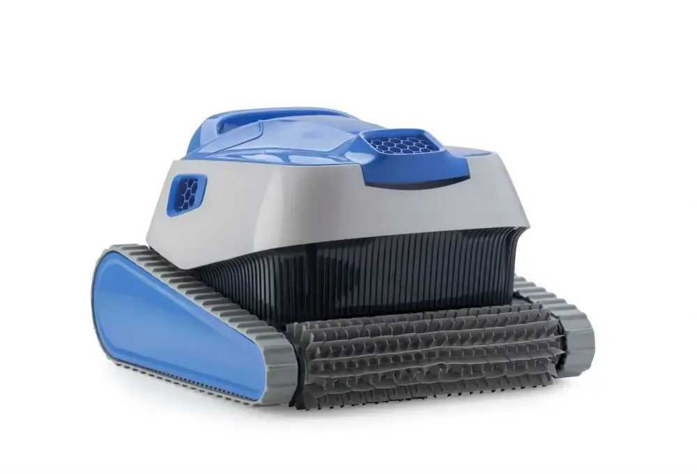 Poolrobot Midi Vac blå och grå robotisk poolrengörare med gummidrev