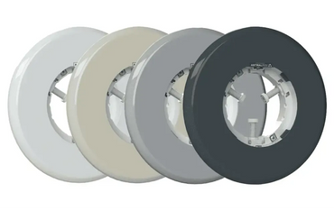 Vit cirkulär LED poollampa Lumiplus Flexi med mjukt sken i vit, beige, grå och svart