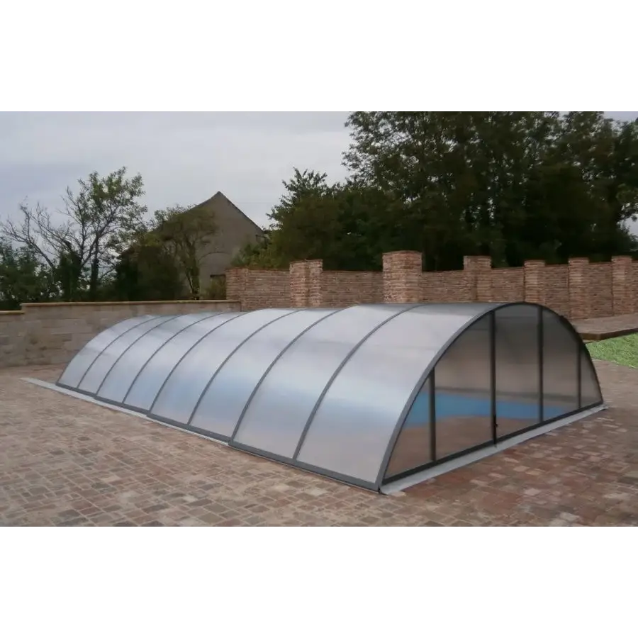 Klar kanalplast pooltak Klasik 3x4 med extra starka profiler