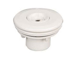 Skimmer och bräddavlopp i vit ABS plast