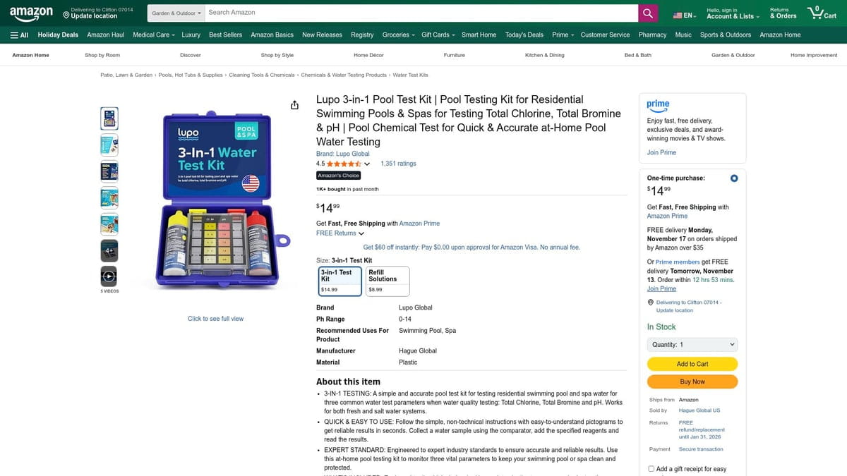 7 beste bassengtestsett 2025: Hold bassengvannet ditt perfekt - Lupo 3-i-1 bassengtestsett