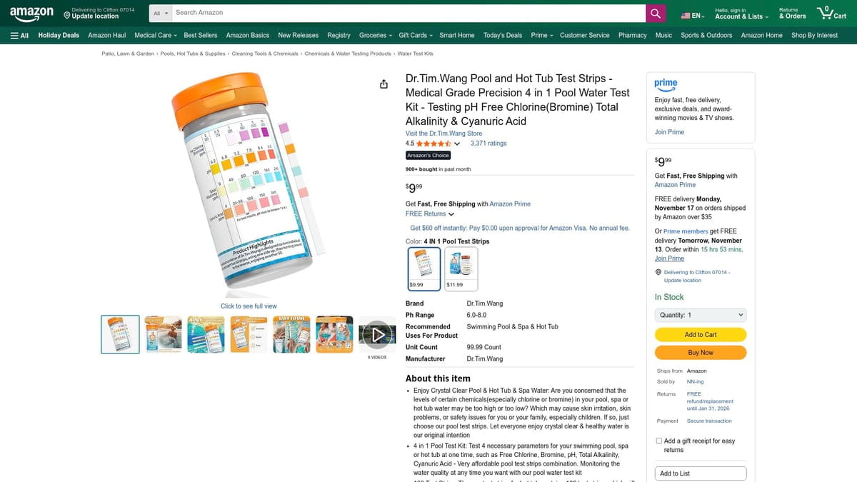 7 beste testsett for basseng 2025: Hold bassengvannet ditt perfekt - Dr. Tim. Wang Teststrimler for basseng og boblebad 4-i-1