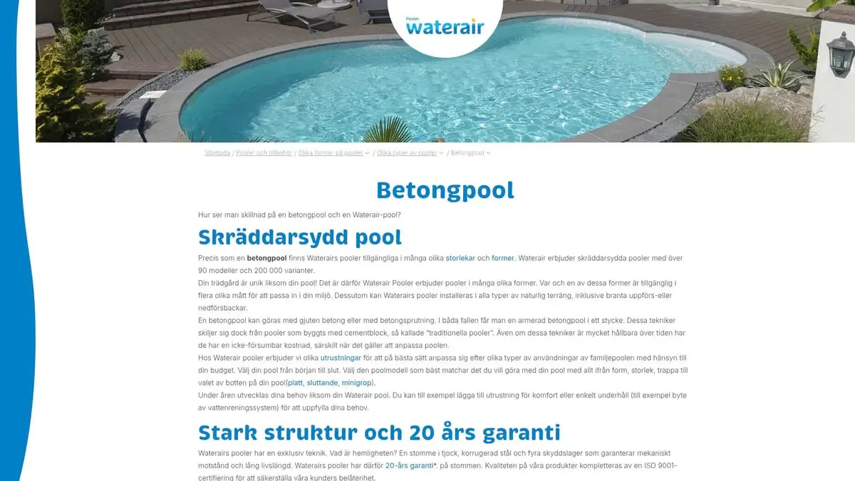 7 typer basseng du bør vite om i 2026 - Betongbasseng