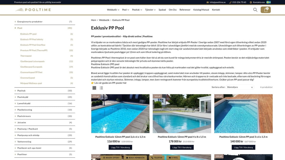8 fantastiske svømmebassenger i Gøteborg du må prøve i 2026 – Eksklusivt PP-basseng – Pooltime®