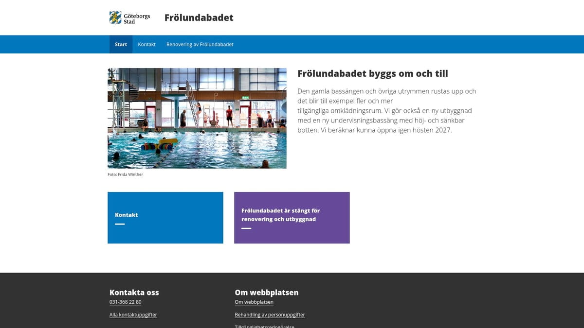 8 fantastiske svømmebassenger i Gøteborg du må prøve i 2026 - Frölundabadet