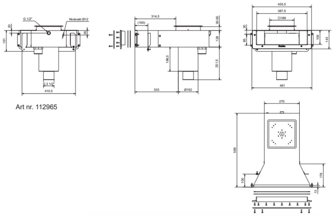Pahlen Bräddavlopp Infinity för linerpool