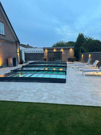 Pooltak ICON KIT S2 4×8 (klarglas, sidodörr, enkelskena, antracit)