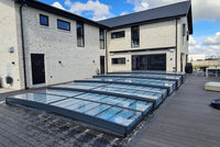 Pooltak ICON 5×10 utan ram, klarplast, antracit