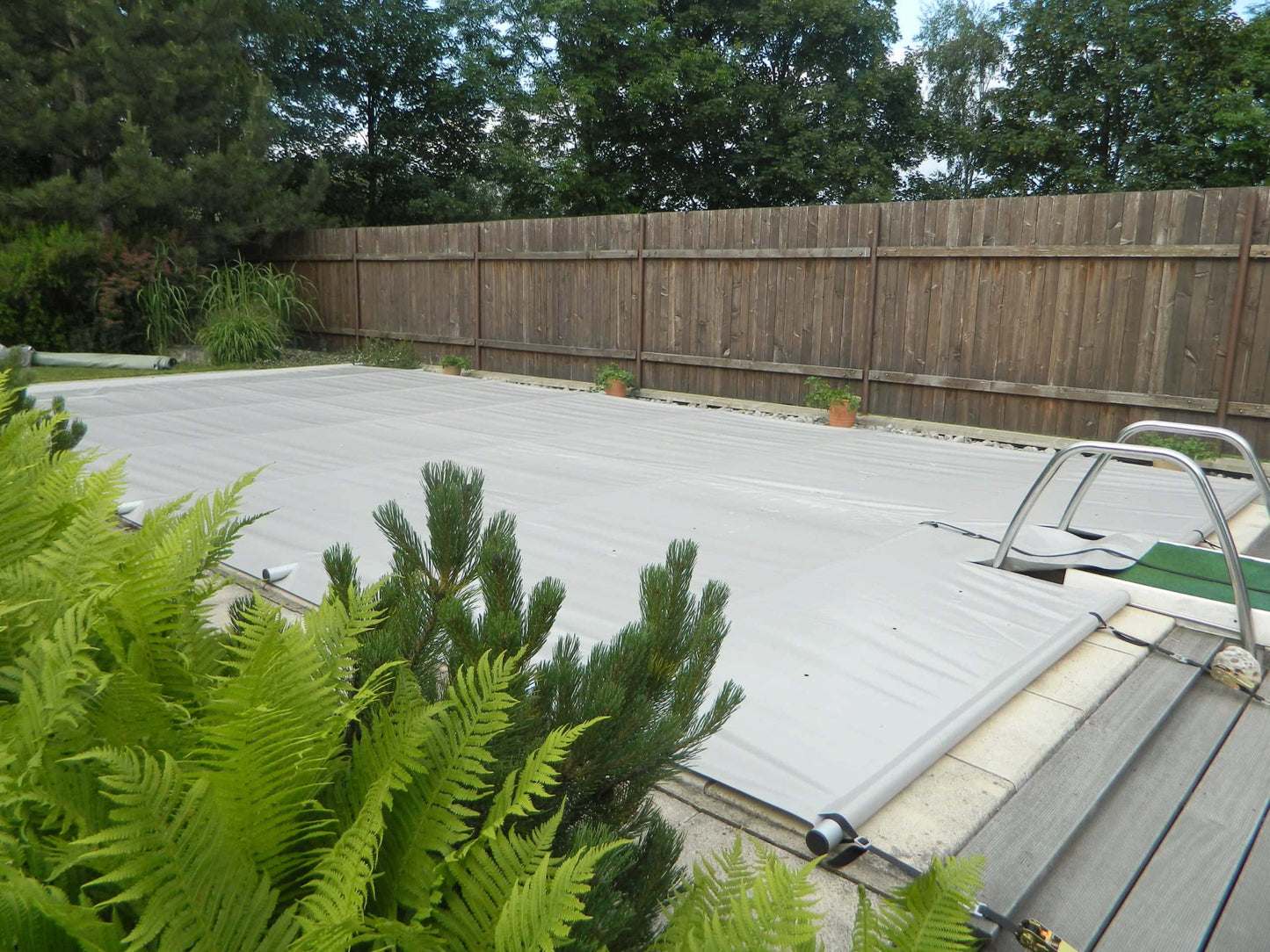 Rolltop pooltäckning för 3×6 POOL inkl handenhet