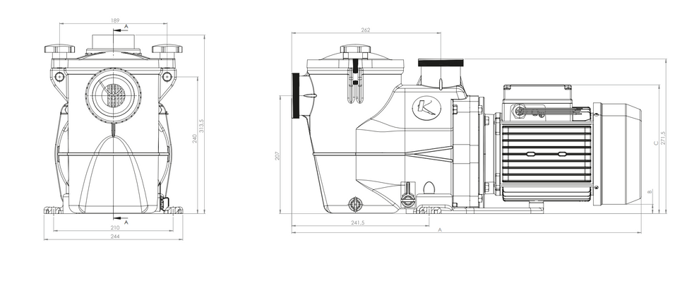 KRIPSOL KSE100 (1-fas) 1,00hp 15,4m3 per h