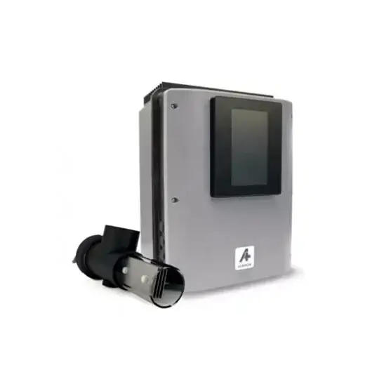Albixon OXILIFE saltklorinator med grå panel och svart sensor