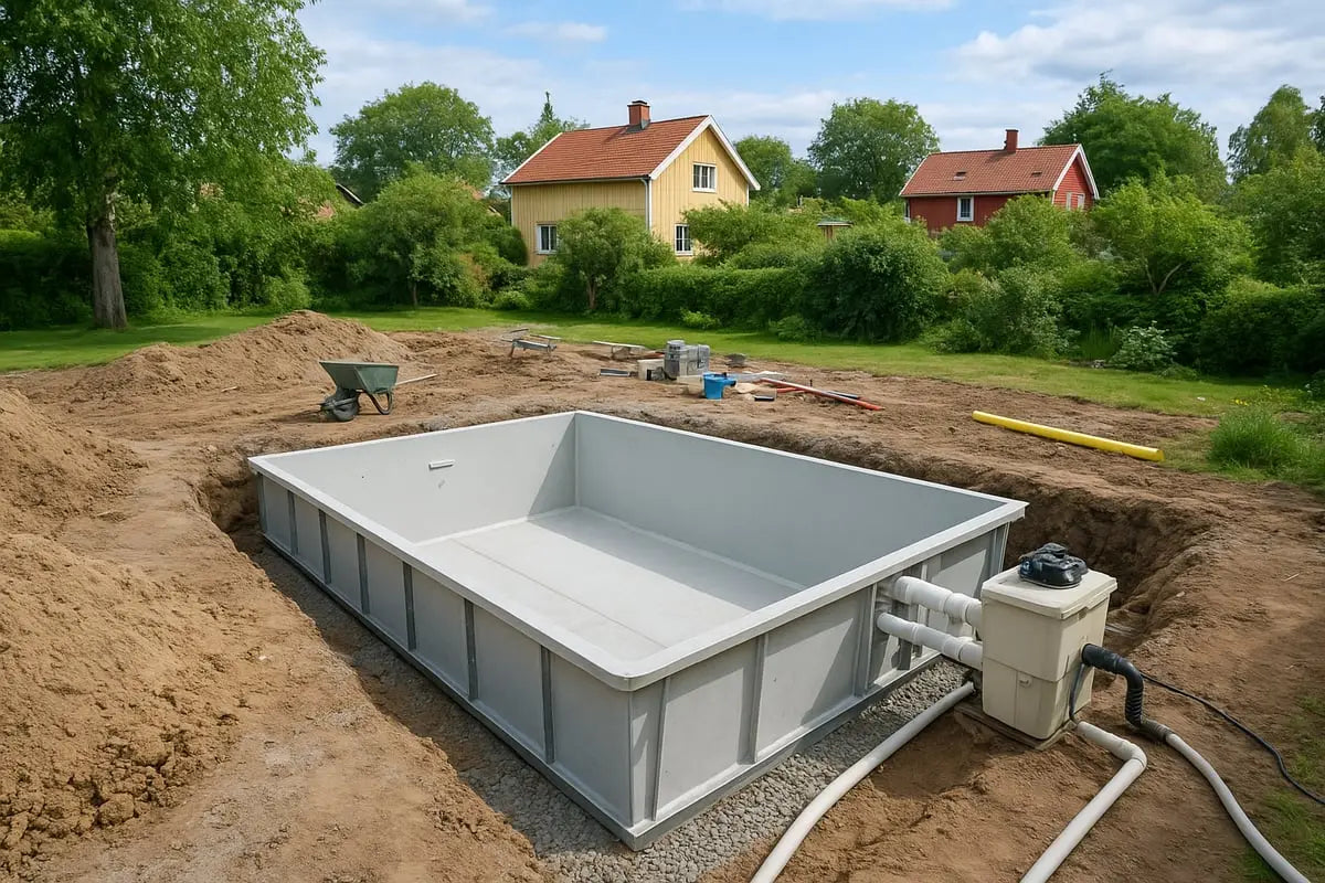 Steg for steg: Slik bygger du et basseng i Uppsala