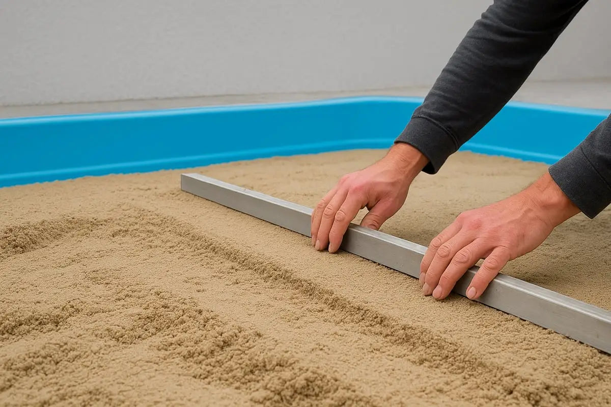 Hvorfor er sand under et basseng viktig?