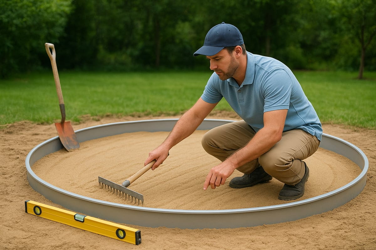Steg for steg: Slik legger du sand under bassenget