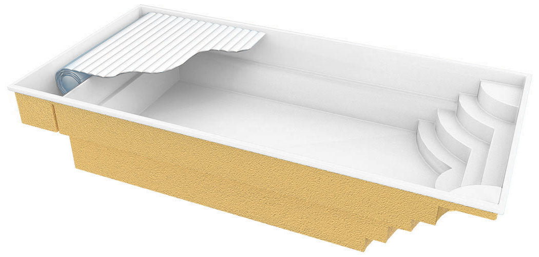 Glasfiberpool Aruba Plus 8,00m x 3,70m x 1,50m