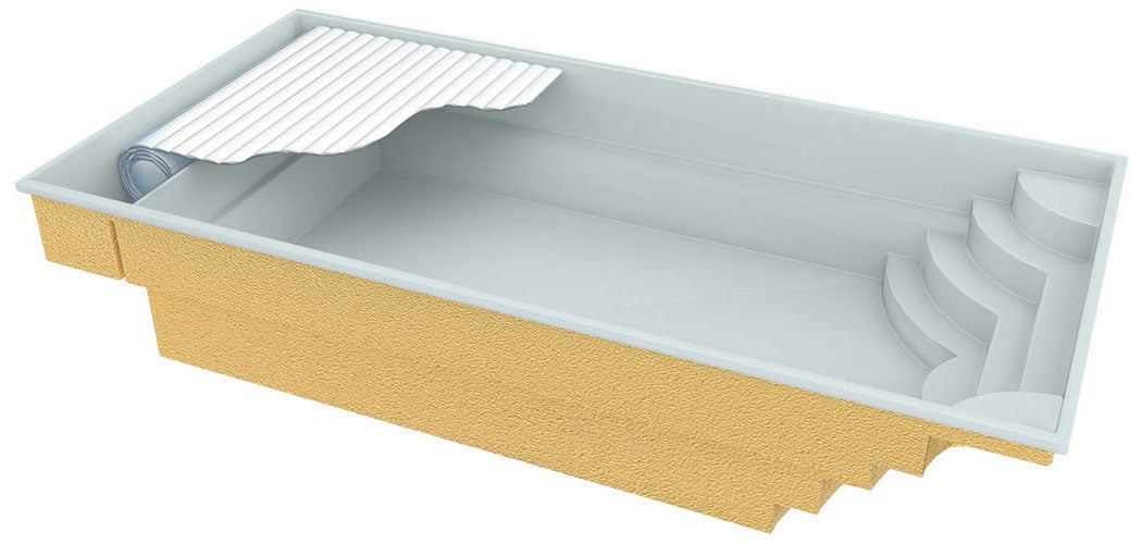 Glasfiberpool Aruba Plus 8,00m x 3,70m x 1,50m