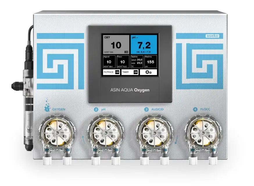 ASEKO ASIN Aqua OXYGEN silverblå syresystem med 4 cirkulära pumpar