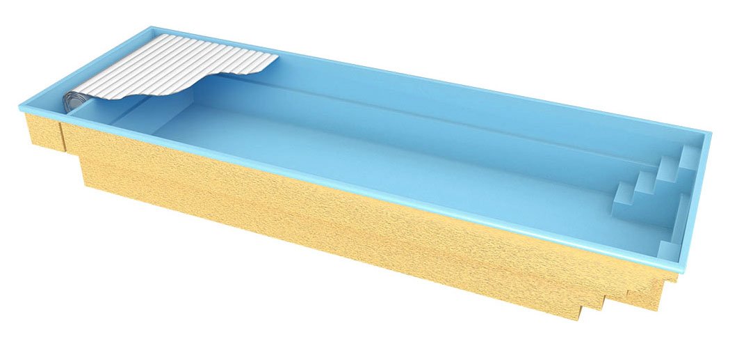 Glasfiberpool Bahama 11 11,10m x 3,75m x 1,50m