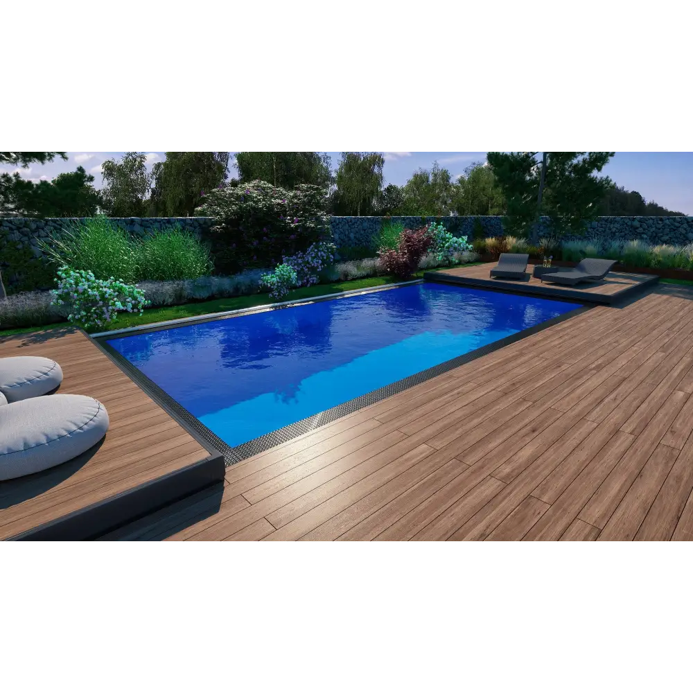 Bergen Deck A mobil poolterrass med blå vatten året runt