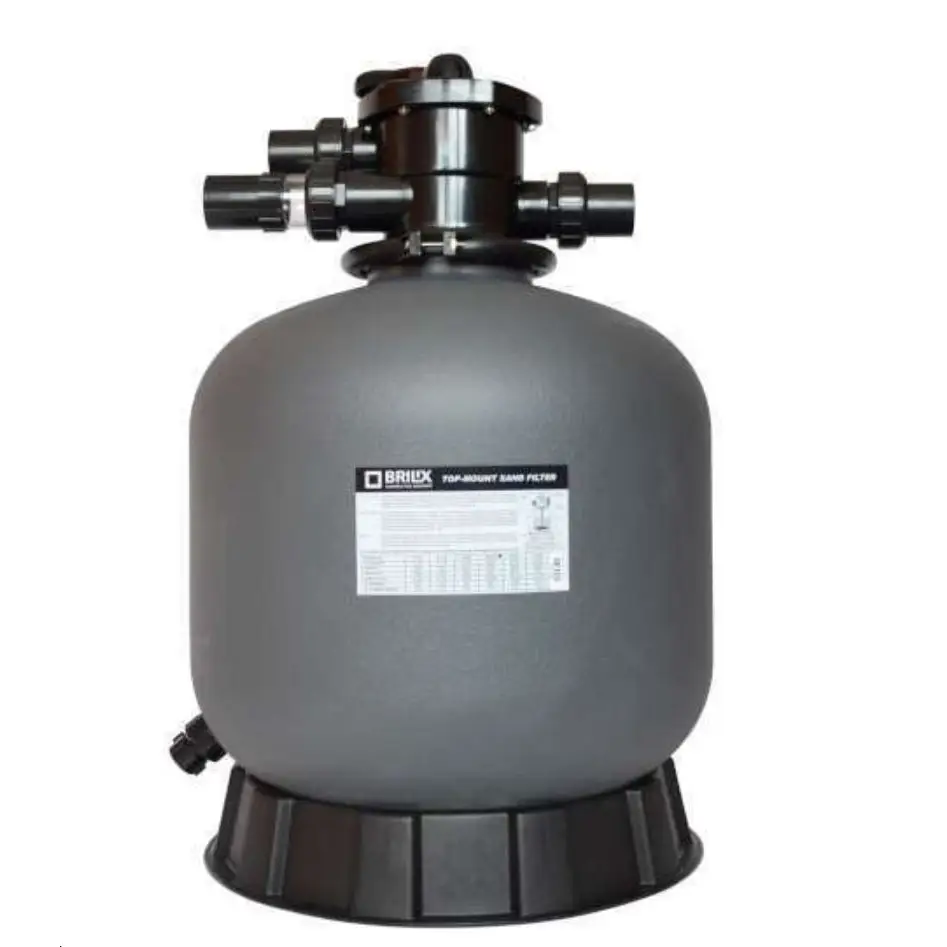 Brilix FSP350 sandfilter-pump combo med grå sandfilter och svarta beslag