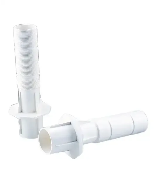 Vita plastkopplingar för Thermopool PVC och pool med gängad insida