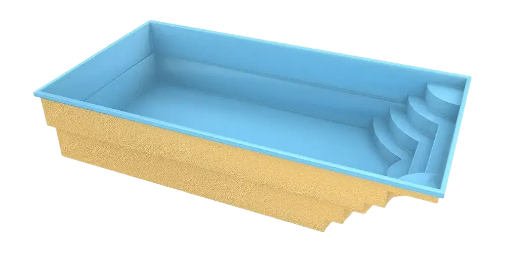 Glasfiberpool Aruba 700 7,20m x 3,70m x 1,50m