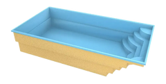 Glasfiberpool Aruba 700 7,20m x 3,70m x 1,50m