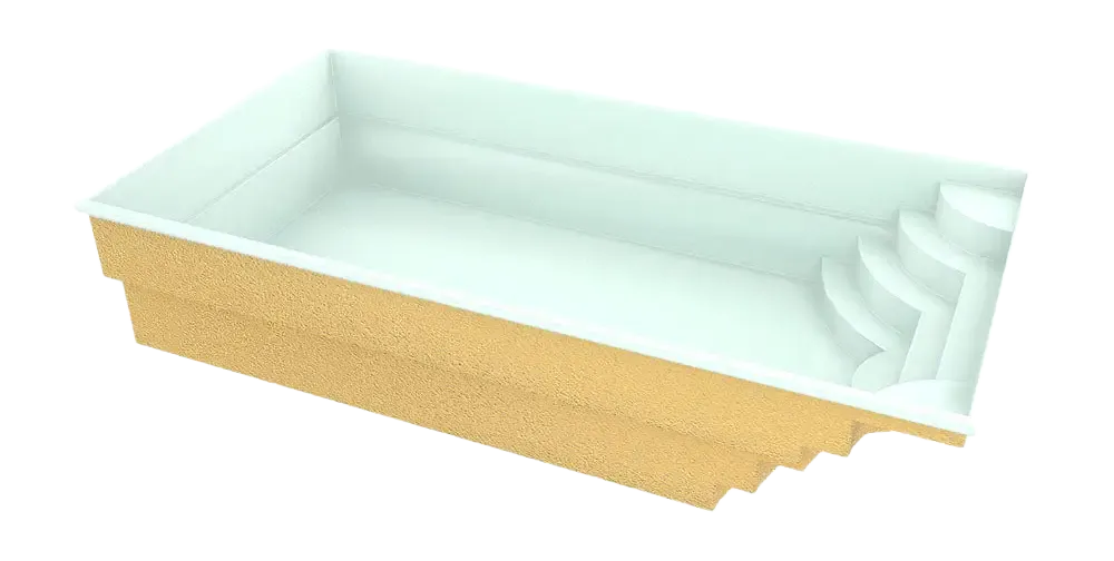 Glasfiberpool Aruba 700 7,20m x 3,70m x 1,50m