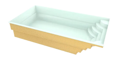Glasfiberpool Aruba 700 7,20m x 3,70m x 1,50m