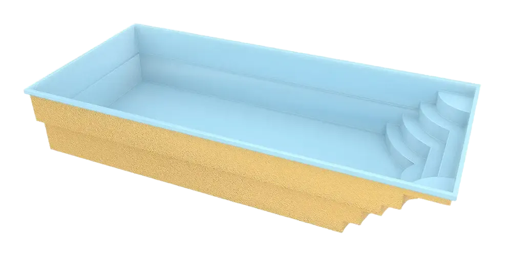 Glasfiberpool Aruba 800 8,20m x 3,70m x 1,50m