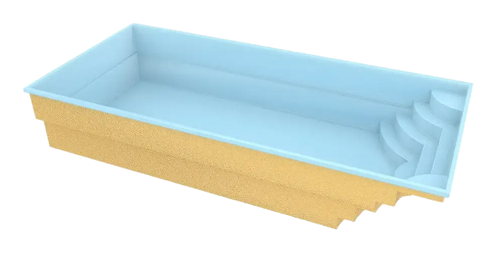 Glasfiberpool Aruba 800 8,20m x 3,70m x 1,50m