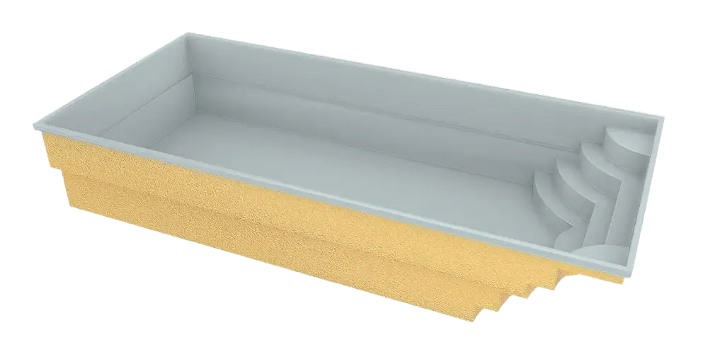 Glasfiberpool Aruba 800 8,20m x 3,70m x 1,50m