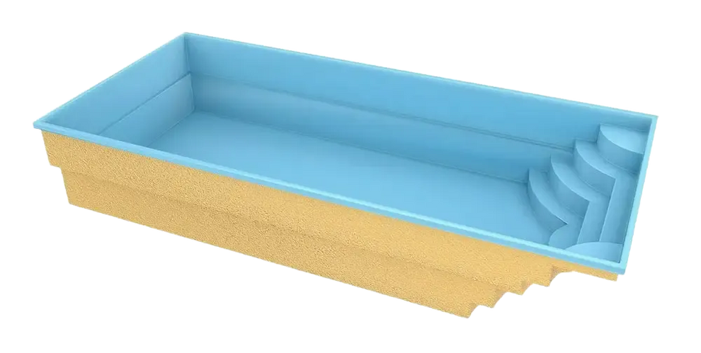 Glasfiberpool Aruba 800 8,20m x 3,70m x 1,50m