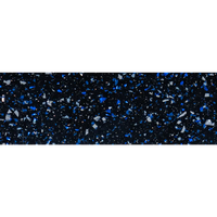 Mörkblå terrazzo Aruba Plus trädgårdspool med blåvita glasbitar