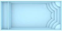 Glasfiberpool Aruba Plus 8,00m x 3,70m x 1,50m