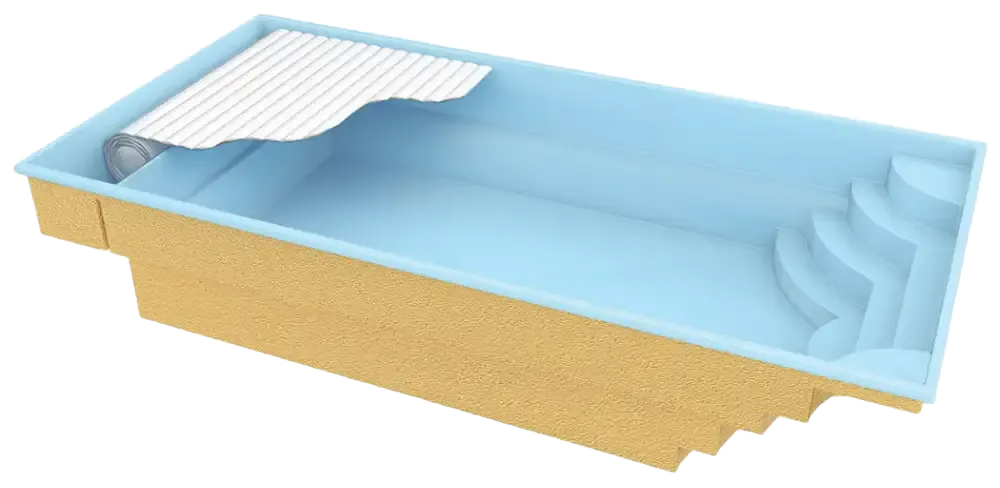 Glasfiberpool Aruba Plus 8,00m x 3,70m x 1,50m