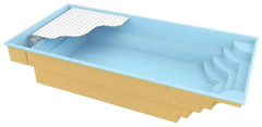 Glasfiberpool Aruba Plus 8,00m x 3,70m x 1,50m