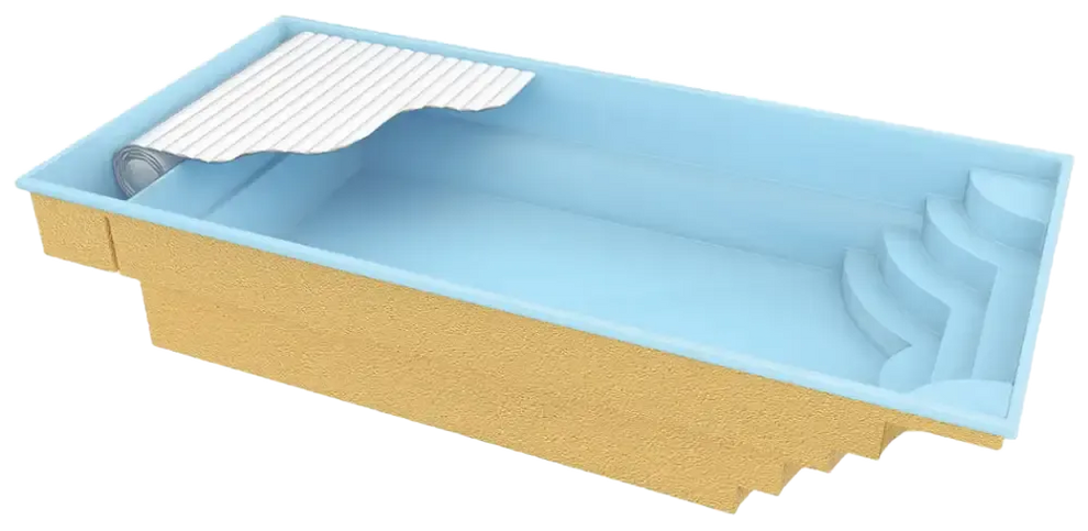 Glasfiberpool Aruba Plus 8,00m x 3,70m x 1,50m