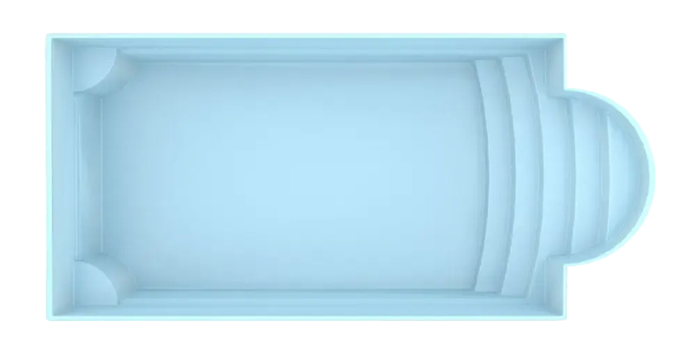 Glasfiberpool Aves 705 7,05m x 3,20m x 1,55m