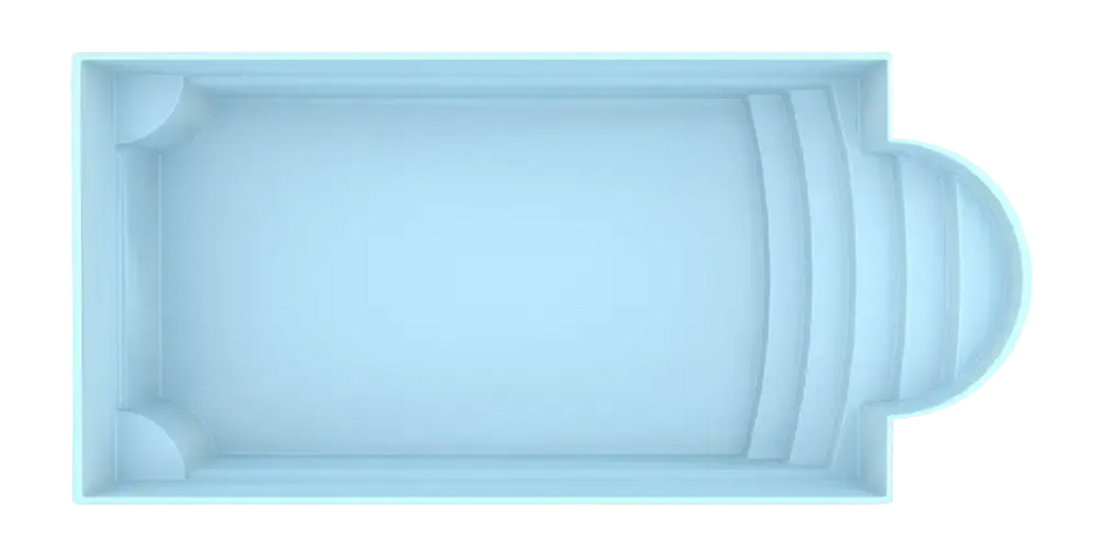 Glasfiberpool Aves 705 7,05m x 3,20m x 1,55m