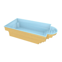 Glasfiberpool Aves 705 med avrundad trappa – perfekt pool!