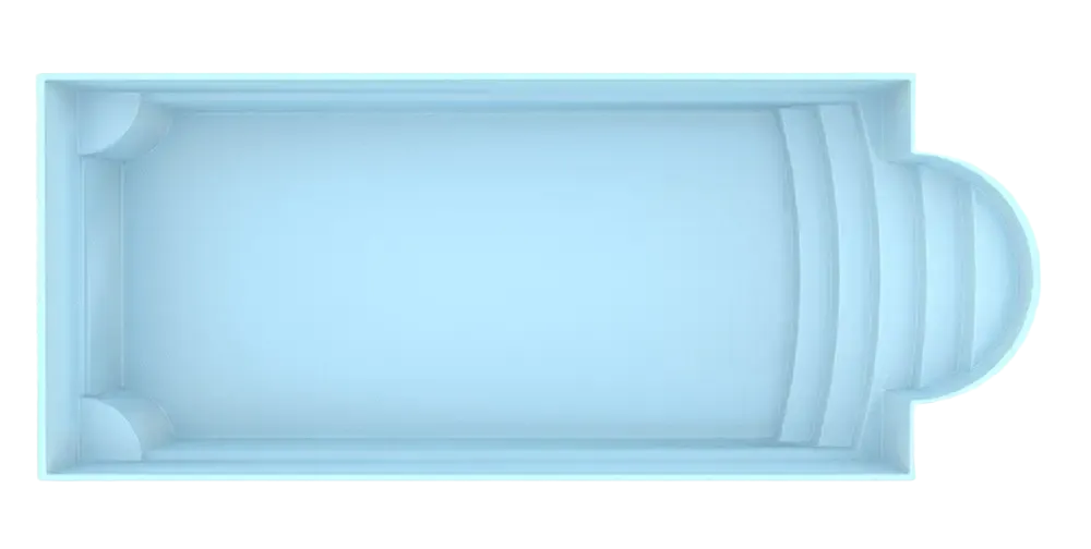 Glasfiberpool Aves 800 8,00m x 3,20m x 1,55m
