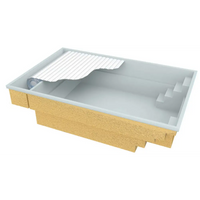 Inground Glasfiberpool Bahama 600 med förstärkt polyester, pool och pooltak