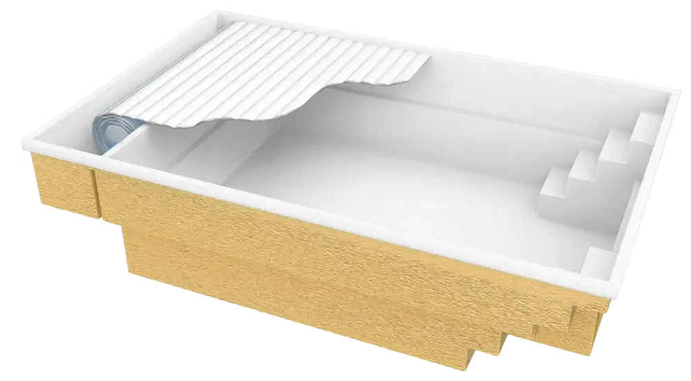 Glasfiberpool Bahama 600 6,10m x 3,75m x 1,50m