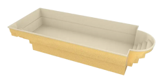 Glasfiberpool Barbados i beige och guld för speciella evenemang