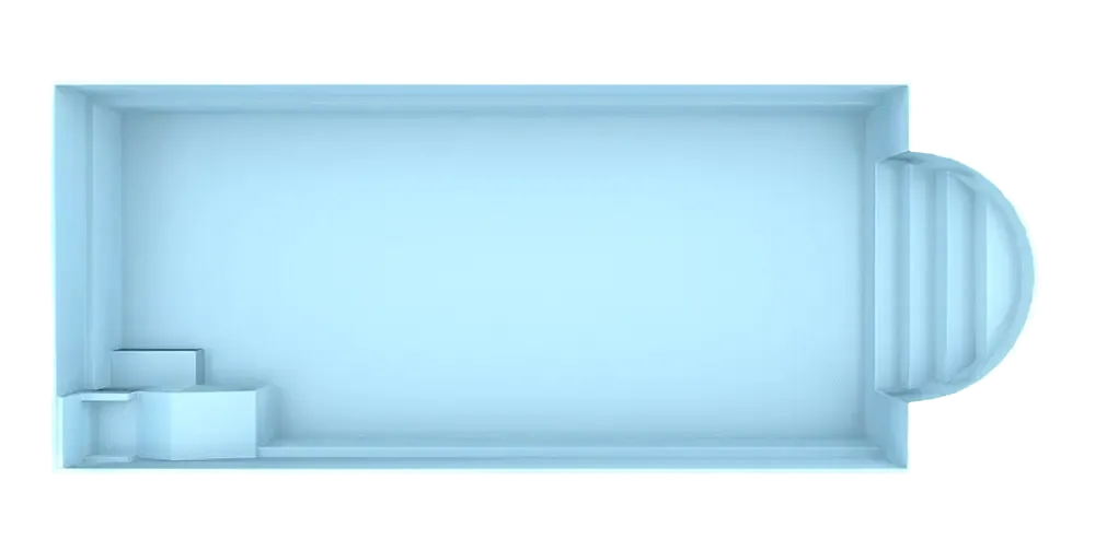 Glasfiberpool Barbados 9,40m x 3,70m x 1,50m