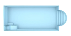 Glasfiberpool Barbados 9,40m x 3,70m x 1,50m