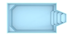Glasfiberpool Grenada 600 6,00m x 3,00m x 1,52m